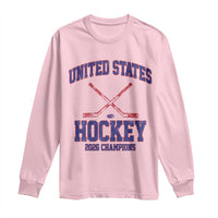 United States Hockey 2026 Champions Long Sleeve Shirt Patriotic USA Ice Hockey Victory Fan