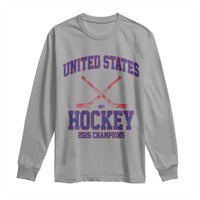 United States Hockey 2026 Champions Long Sleeve Shirt Patriotic USA Ice Hockey Victory Fan