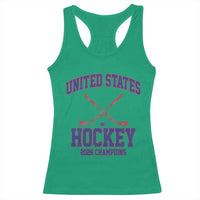 United States Hockey 2026 Champions Racerback Tank Top Patriotic USA Ice Hockey Victory Fan