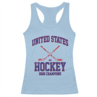 United States Hockey 2026 Champions Racerback Tank Top Patriotic USA Ice Hockey Victory Fan