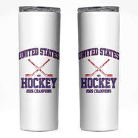 United States Hockey 2026 Champions Skinny Tumbler Patriotic USA Ice Hockey Victory Fan