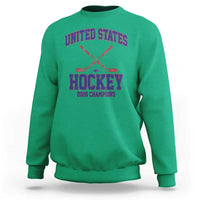 United States Hockey 2026 Champions Sweatshirt Patriotic USA Ice Hockey Victory Fan