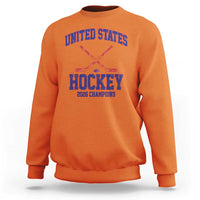 United States Hockey 2026 Champions Sweatshirt Patriotic USA Ice Hockey Victory Fan