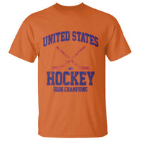 United States Hockey 2026 Champions T Shirt Patriotic USA Ice Hockey Victory Fan