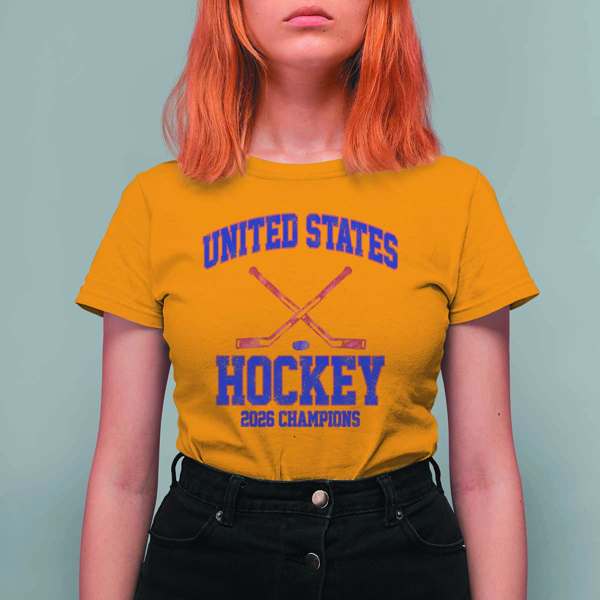 United States Hockey 2026 Champions T Shirt For Women Patriotic USA Ice Hockey Victory Fan