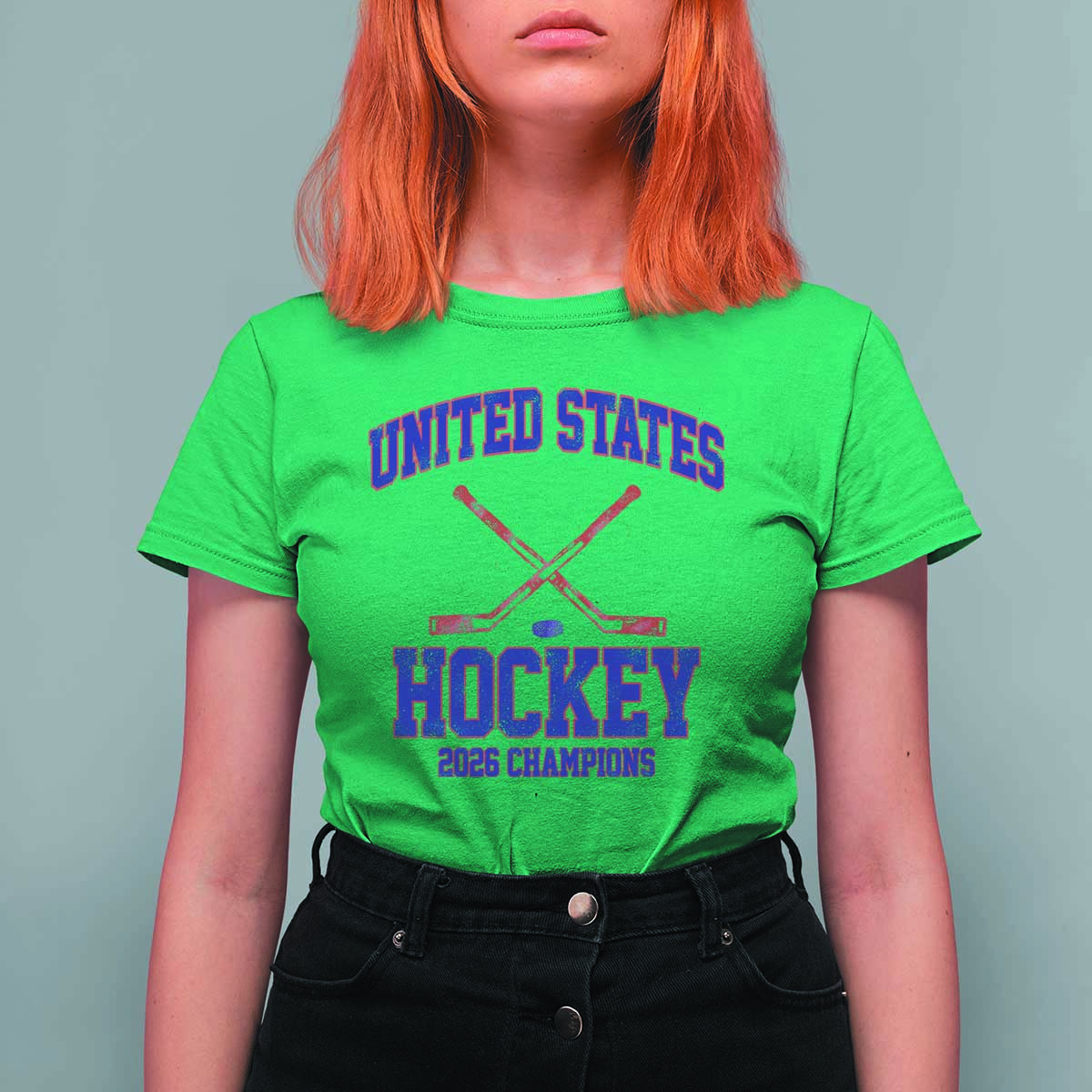 United States Hockey 2026 Champions T Shirt For Women Patriotic USA Ice Hockey Victory Fan