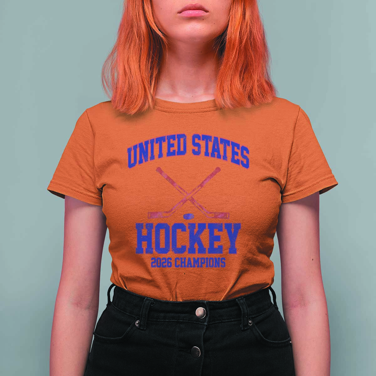 United States Hockey 2026 Champions T Shirt For Women Patriotic USA Ice Hockey Victory Fan