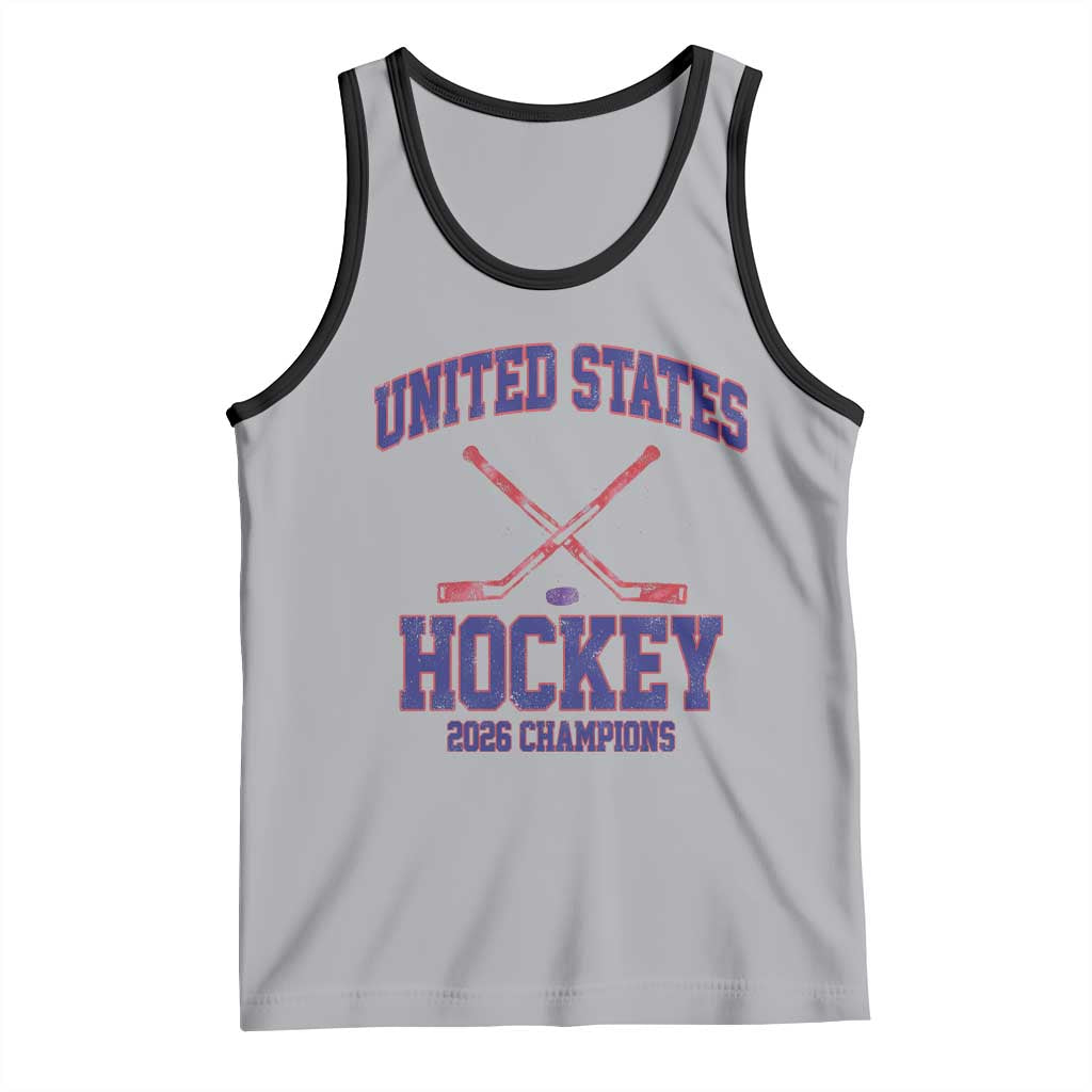 United States Hockey 2026 Champions Tank Top Patriotic USA Ice Hockey Victory Fan