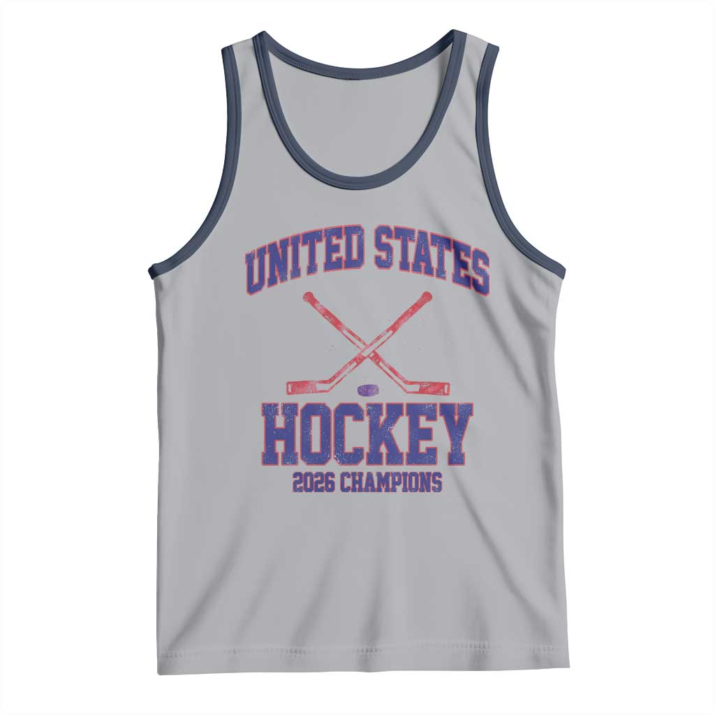 United States Hockey 2026 Champions Tank Top Patriotic USA Ice Hockey Victory Fan