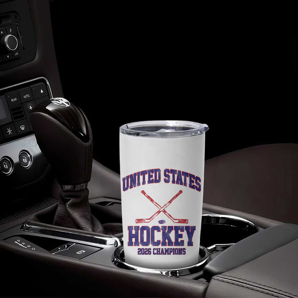 United States Hockey 2026 Champions Tumbler Cup Patriotic USA Ice Hockey Victory Fan