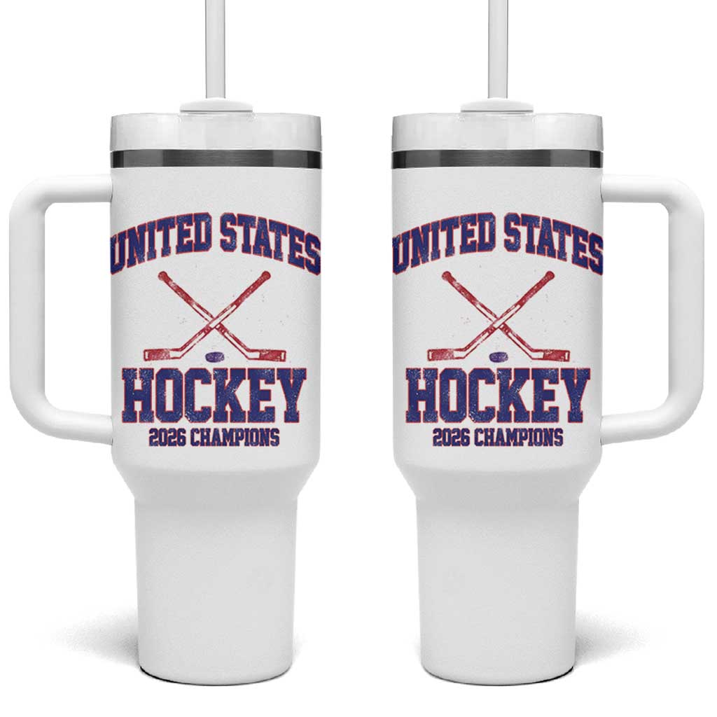 United States Hockey 2026 Champions Tumbler With Handle Patriotic USA Ice Hockey Victory Fan