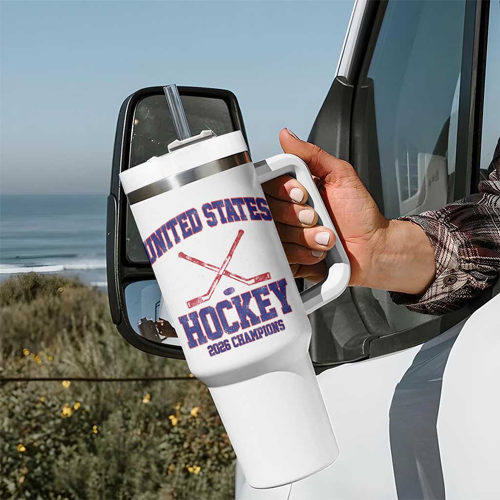 United States Hockey 2026 Champions Tumbler With Handle Patriotic USA Ice Hockey Victory Fan