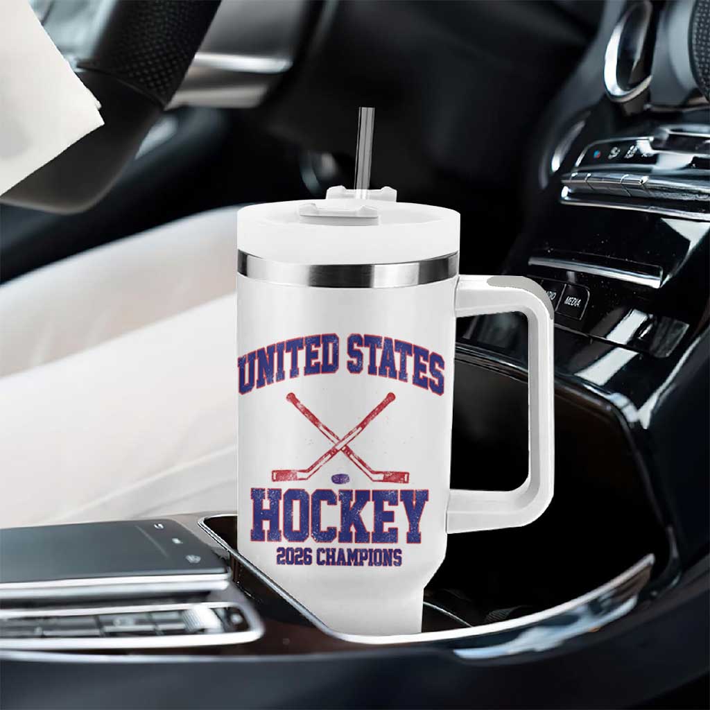 United States Hockey 2026 Champions Tumbler With Handle Patriotic USA Ice Hockey Victory Fan