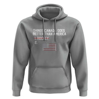 Things Canada Does Better Than America Hockey Joke Hoodie Funny USA Ice Hockey Rivalry Patriotic