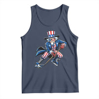 Uncle Sam Playing Hockey Patriotic Graphic Tank Top Funny USA Ice Hockey American Pride