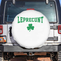 Leprecunt Bold Shamrock Graphic Spare Tire Cover Funny Irish St Patricks Day Party Adult Humor