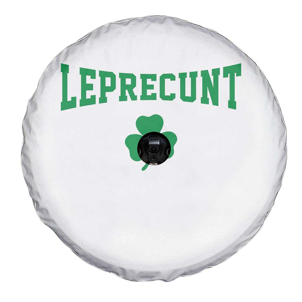 Leprecunt Bold Shamrock Graphic Spare Tire Cover Funny Irish St Patricks Day Party Adult Humor