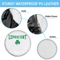 Leprecunt Bold Shamrock Graphic Spare Tire Cover Funny Irish St Patricks Day Party Adult Humor