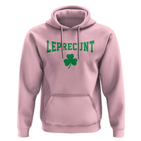 Leprecunt Bold Shamrock Graphic Hoodie Funny Irish St Patricks Day Party Adult Humor