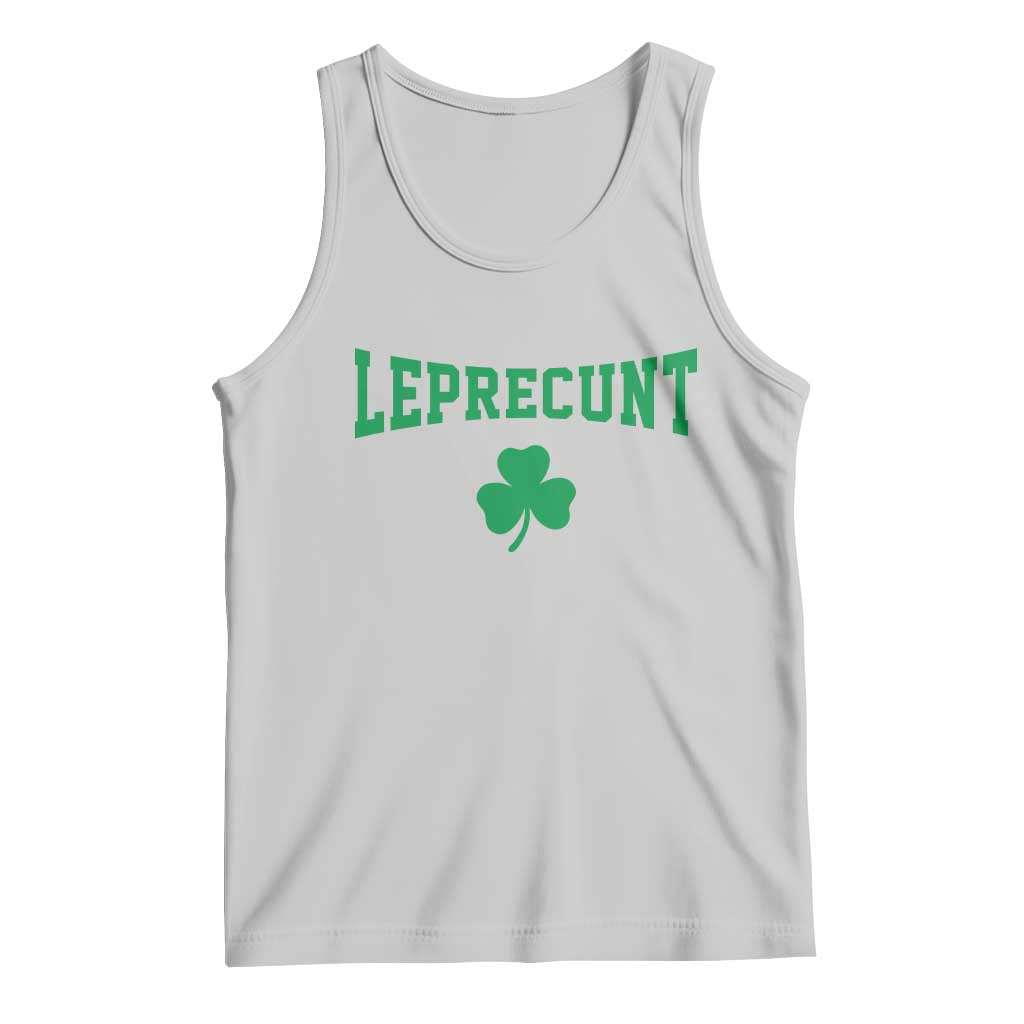 Leprecunt Bold Shamrock Graphic Tank Top Funny Irish St Patricks Day Party Adult Humor