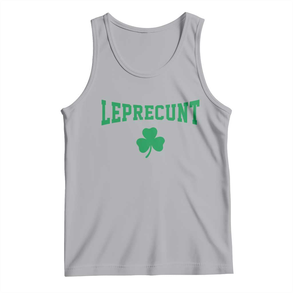 Leprecunt Bold Shamrock Graphic Tank Top Funny Irish St Patricks Day Party Adult Humor