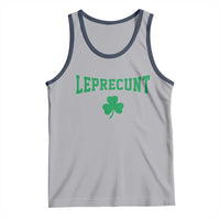 Leprecunt Bold Shamrock Graphic Tank Top Funny Irish St Patricks Day Party Adult Humor