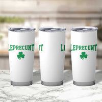 Leprecunt Bold Shamrock Graphic Tumbler Cup Funny Irish St Patricks Day Party Adult Humor