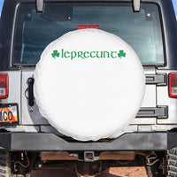 Leprecunt Celtic Style Shamrock Graphic Spare Tire Cover Edgy Irish Adult Humor for St Patricks Day