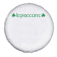 Leprecunt Celtic Style Shamrock Graphic Spare Tire Cover Edgy Irish Adult Humor for St Patricks Day