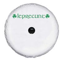 Leprecunt Celtic Style Shamrock Graphic Spare Tire Cover Edgy Irish Adult Humor for St Patricks Day