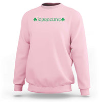 Leprecunt Celtic Style Shamrock Graphic Sweatshirt Edgy Irish Adult Humor for St Patricks Day
