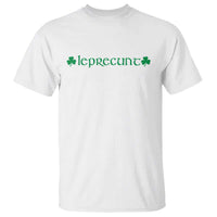 Leprecunt Celtic Style Shamrock Graphic T Shirt Edgy Irish Adult Humor for St Patricks Day