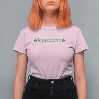 Leprecunt Celtic Style Shamrock Graphic T Shirt For Women Edgy Irish Adult Humor for St Patricks Day