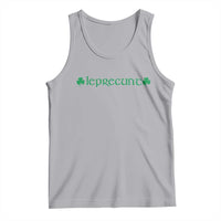 Leprecunt Celtic Style Shamrock Graphic Tank Top Edgy Irish Adult Humor for St Patricks Day