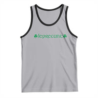 Leprecunt Celtic Style Shamrock Graphic Tank Top Edgy Irish Adult Humor for St Patricks Day