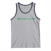 Leprecunt Celtic Style Shamrock Graphic Tank Top Edgy Irish Adult Humor for St Patricks Day