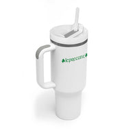 Leprecunt Celtic Style Shamrock Graphic Tumbler With Handle Edgy Irish Adult Humor for St Patricks Day