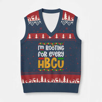 I’m Rooting for Every HBCU V-Neck Knit Sweater Vest Black Pride Support Alumni Students Culture Lovers