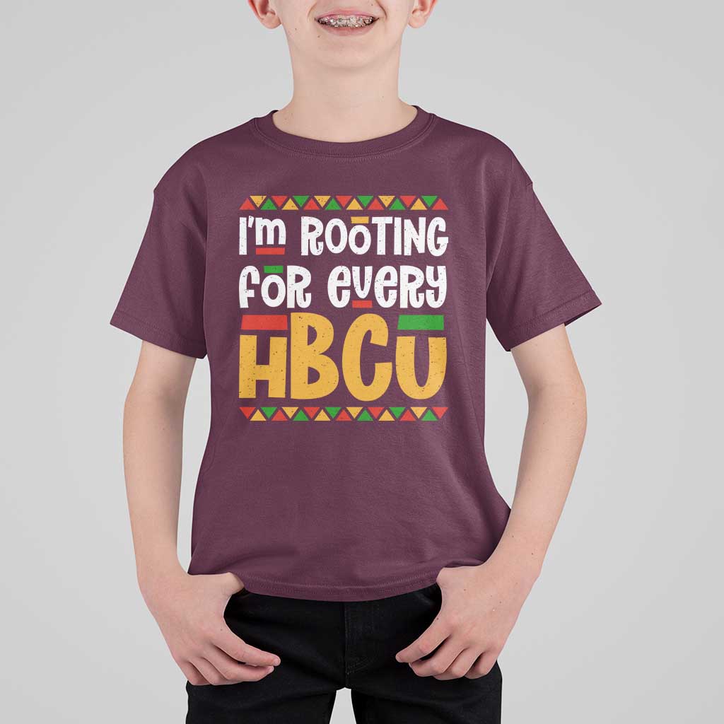 I’m Rooting for Every HBCU T Shirt For Kid Black Pride Support Alumni Students Culture Lovers