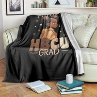 Future HBCU Grad Black Girl Throw Blanket College Bound Pride Black Excellence Supporters