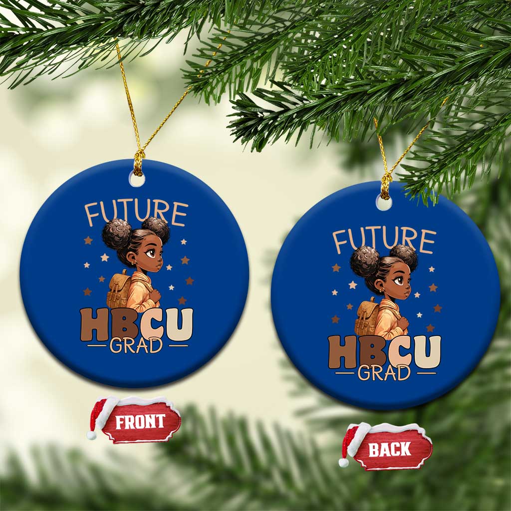 Future HBCU Grad Black Girl Ceramic Ornament College Bound Pride Black Excellence Supporters
