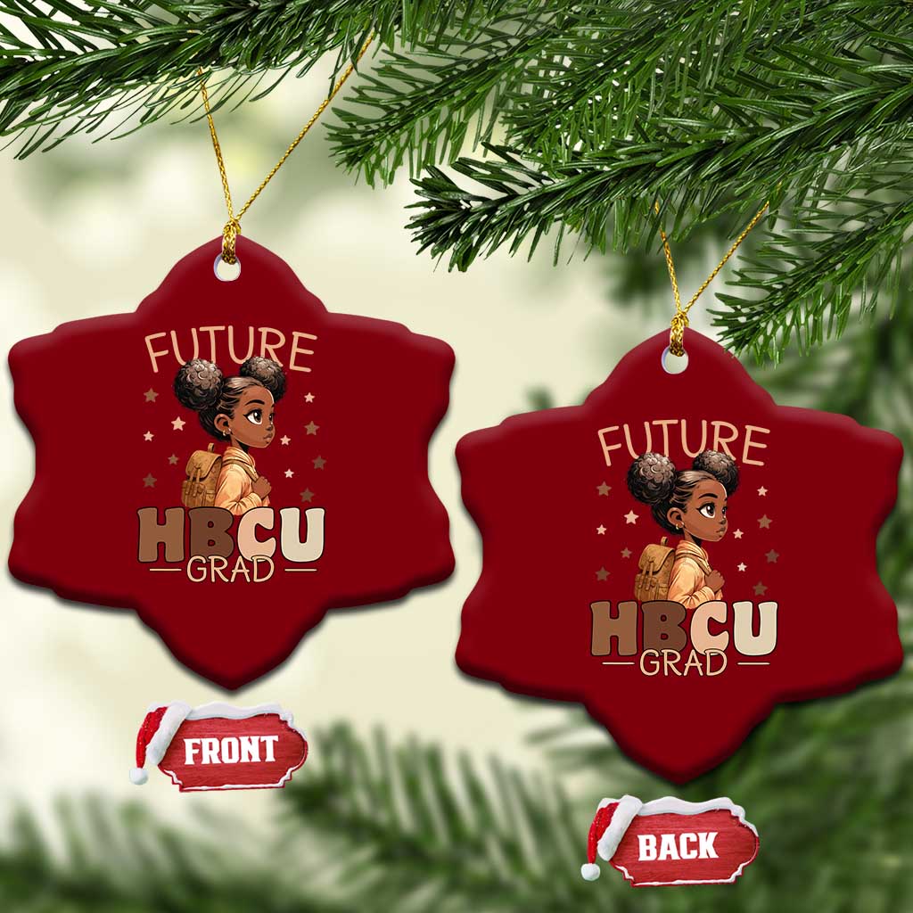 Future HBCU Grad Black Girl Ceramic Ornament College Bound Pride Black Excellence Supporters