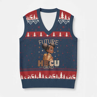 Future HBCU Grad Black Girl V-Neck Knit Sweater Vest College Bound Pride Black Excellence Supporters