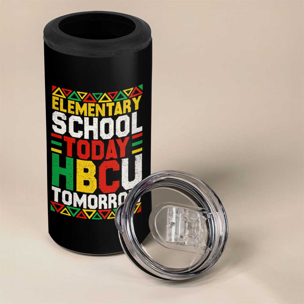 Elementary School Today HBCU Tomorrow 4 in 1 Can Cooler Tumbler Black Pride College Bound Motivation