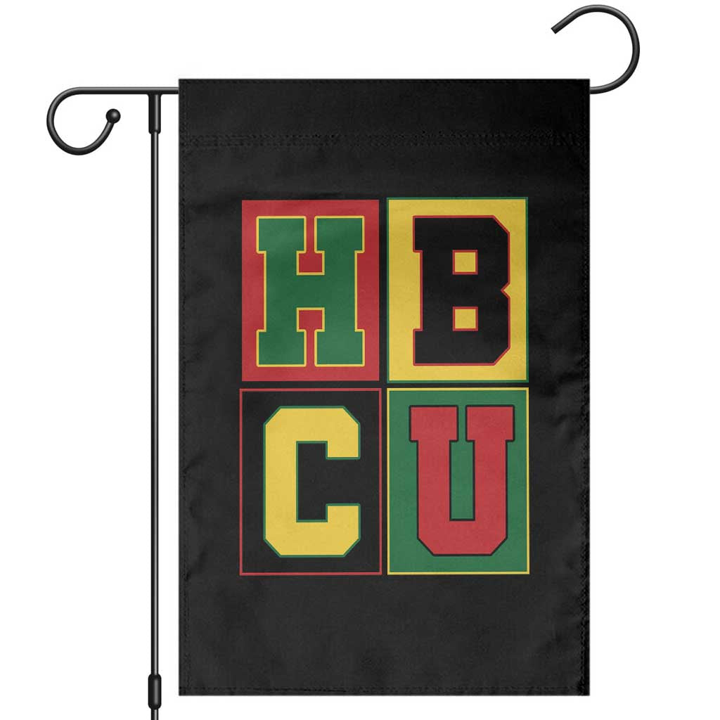 HBCU Block Letter Pride Graphic Garden Flag College Support Statement Black Excellence