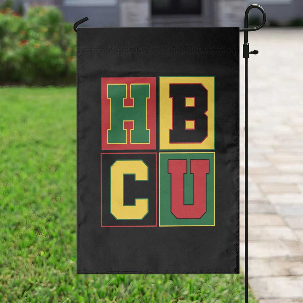 HBCU Block Letter Pride Graphic Garden Flag College Support Statement Black Excellence