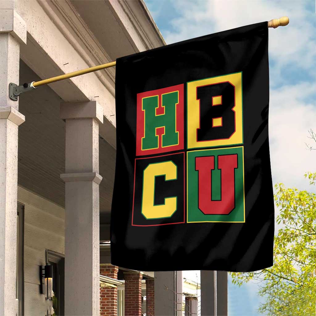 HBCU Block Letter Pride Graphic Garden Flag College Support Statement Black Excellence