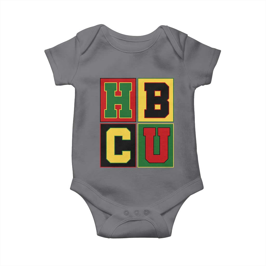 HBCU Block Letter Pride Graphic Baby Onesie College Support Statement Black Excellence
