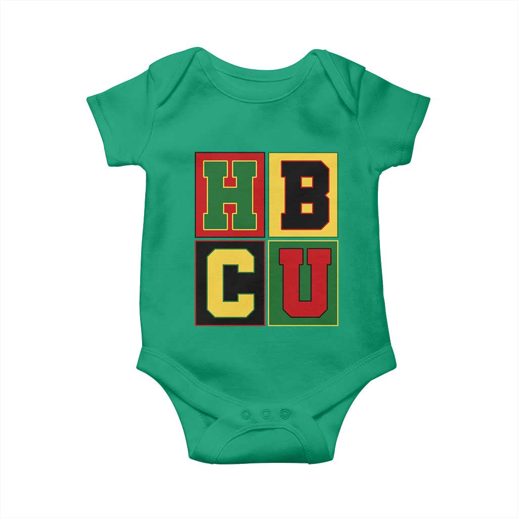HBCU Block Letter Pride Graphic Baby Onesie College Support Statement Black Excellence