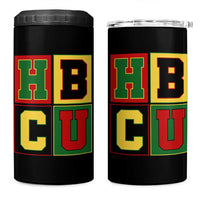 HBCU Block Letter Pride Graphic 4 in 1 Can Cooler Tumbler College Support Statement Black Excellence